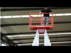 12m Hydraulische 2 Post Aluminiumlegierung Mann Lift Miete für Luft Wok Plattform